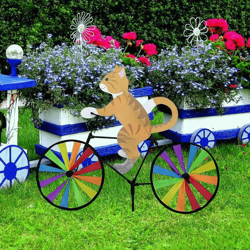 Animal Bike Wind Spinner Garden Decoration