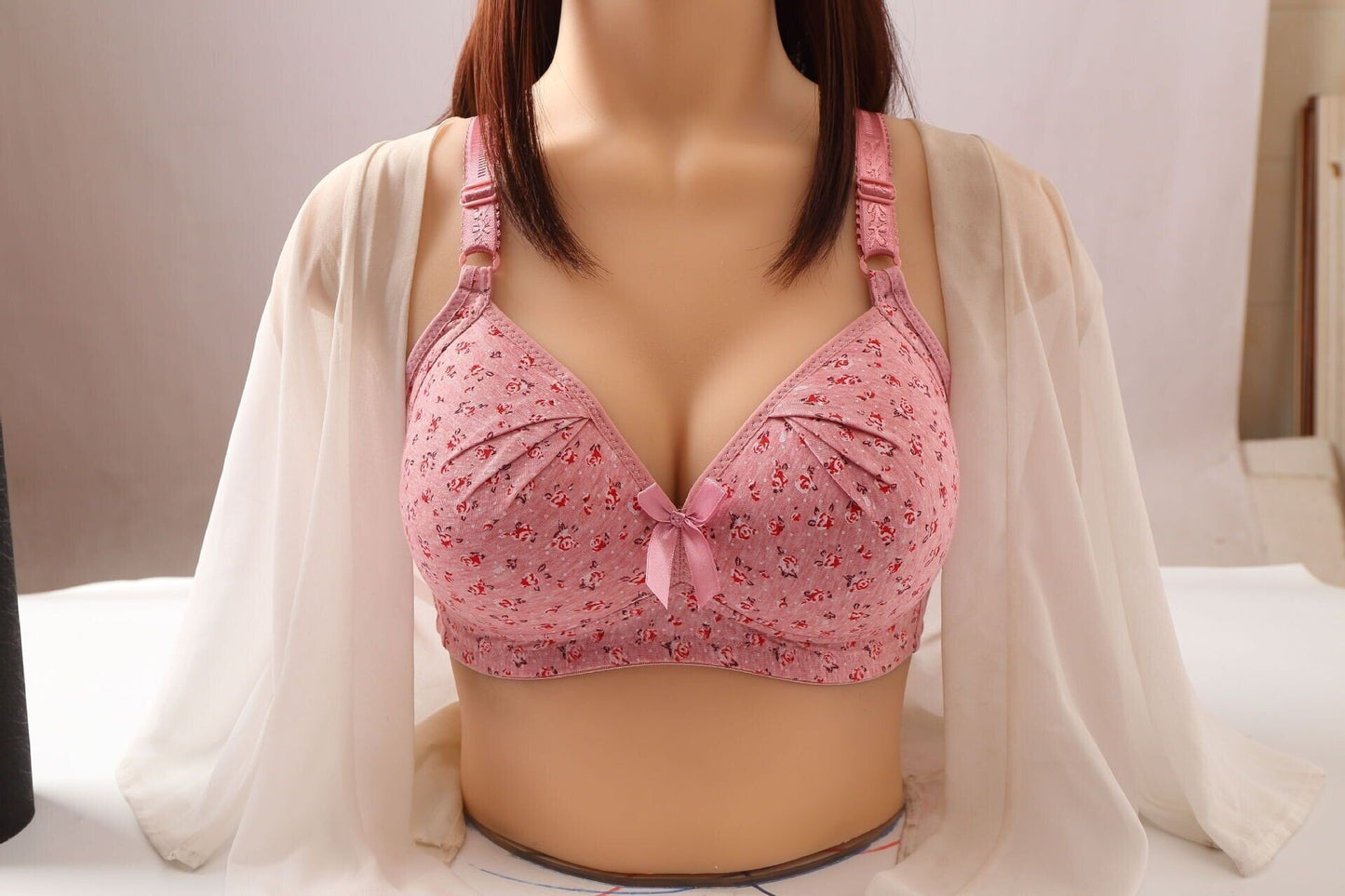 Plus Size Bra Women Underwear Wire Free Comfort Soft Thin Breathable