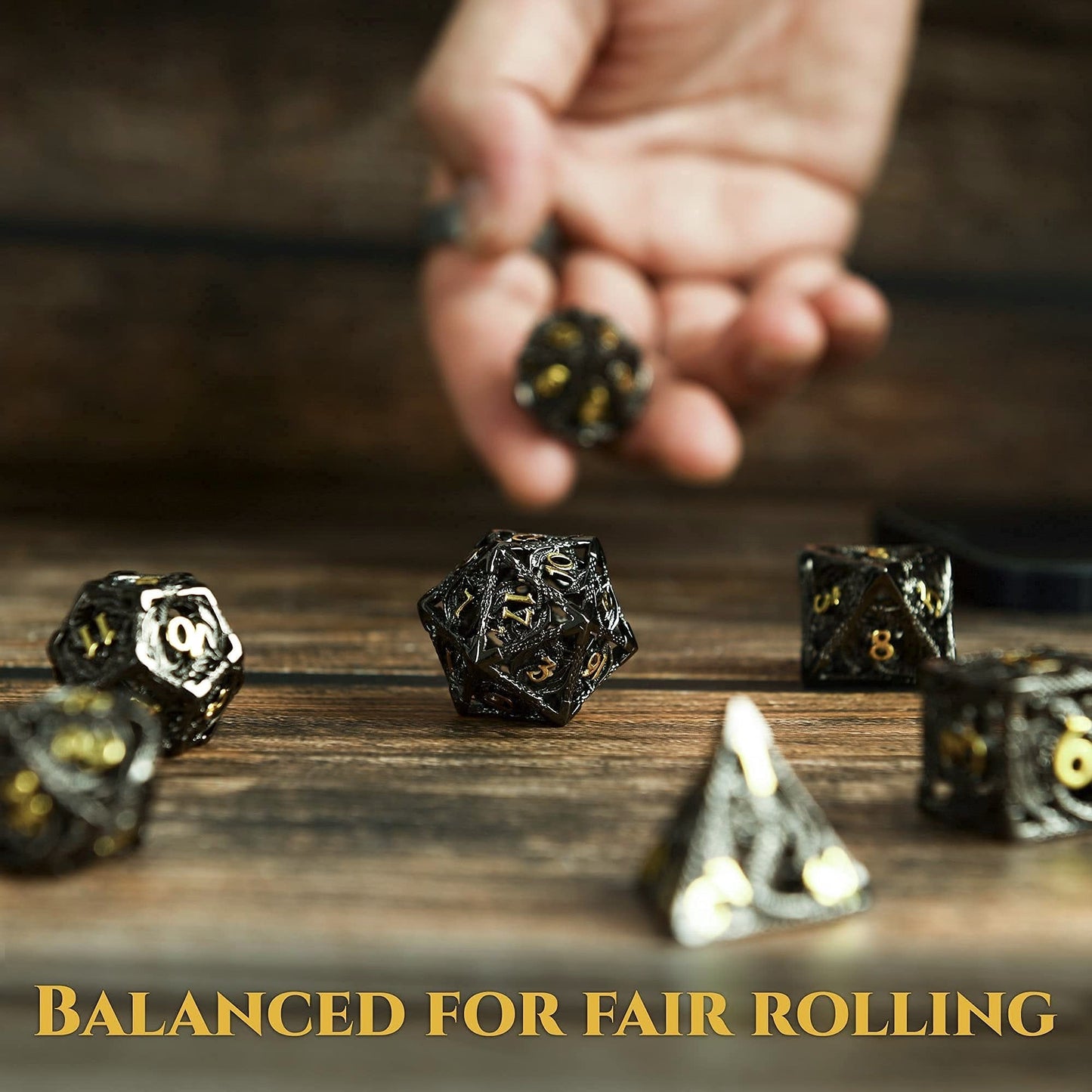 Hollow Metal Dragon Shaped Carving Dice Setš²BUY 2 FREE SHIPPING