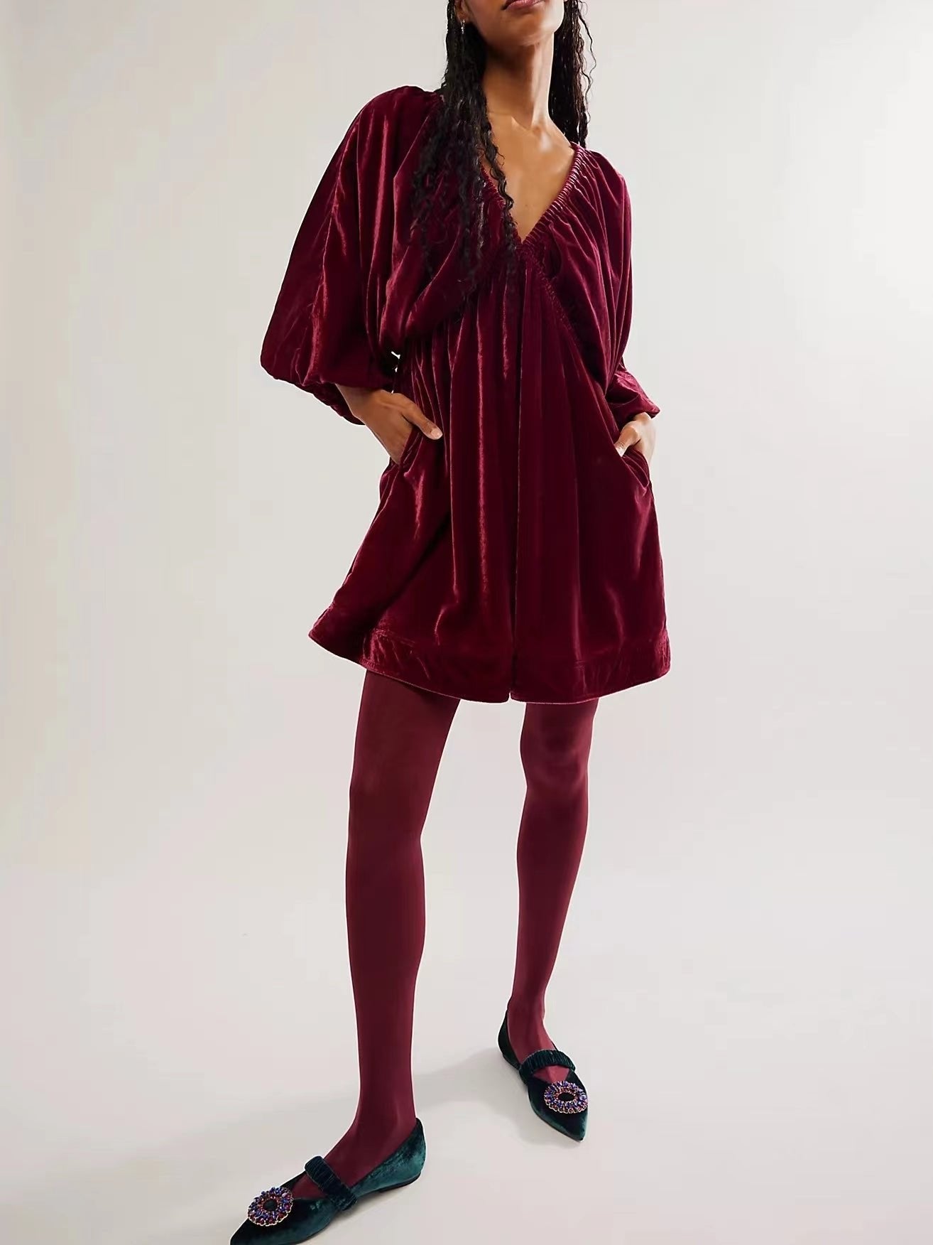 🎄🎁 Christmas Promotion 49% OFF - Velvet Mini Dress