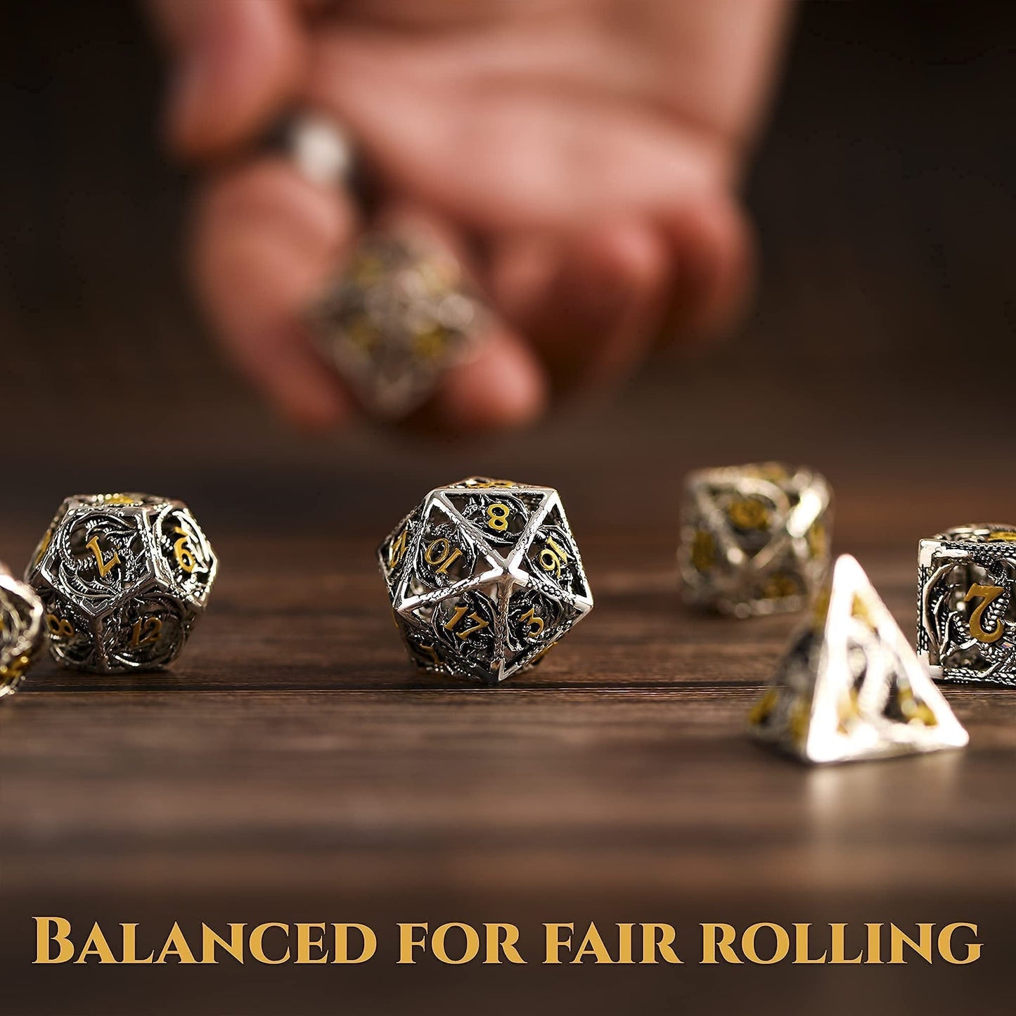 Hollow Metal Dragon Shaped Carving Dice Setš²BUY 2 FREE SHIPPING
