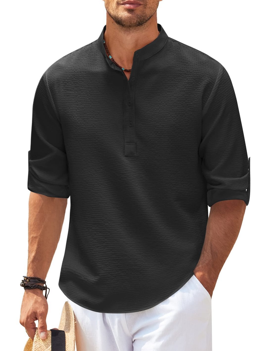 Men's Casual Cotton Shirt Ultimate Comfort and Style-BUY 2 FREE SHIPPING