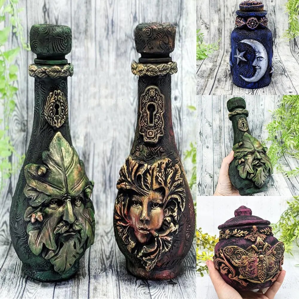 🔥Hot Sale 49% OFF - 🦋Handmade Witchcraft Sculpture Potion Bottle