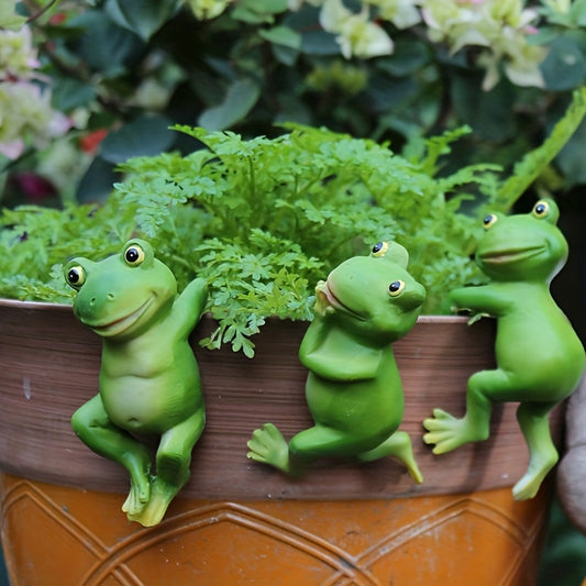 Cute Frog Flower Pot Huggers Set