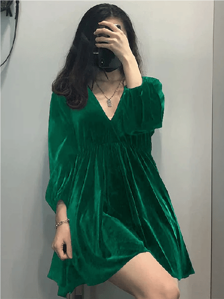 🎄🎁 Christmas Promotion 49% OFF - Velvet Mini Dress