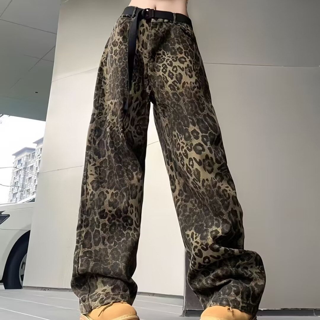 💥Special sale - Viral Leopard Print Jeans