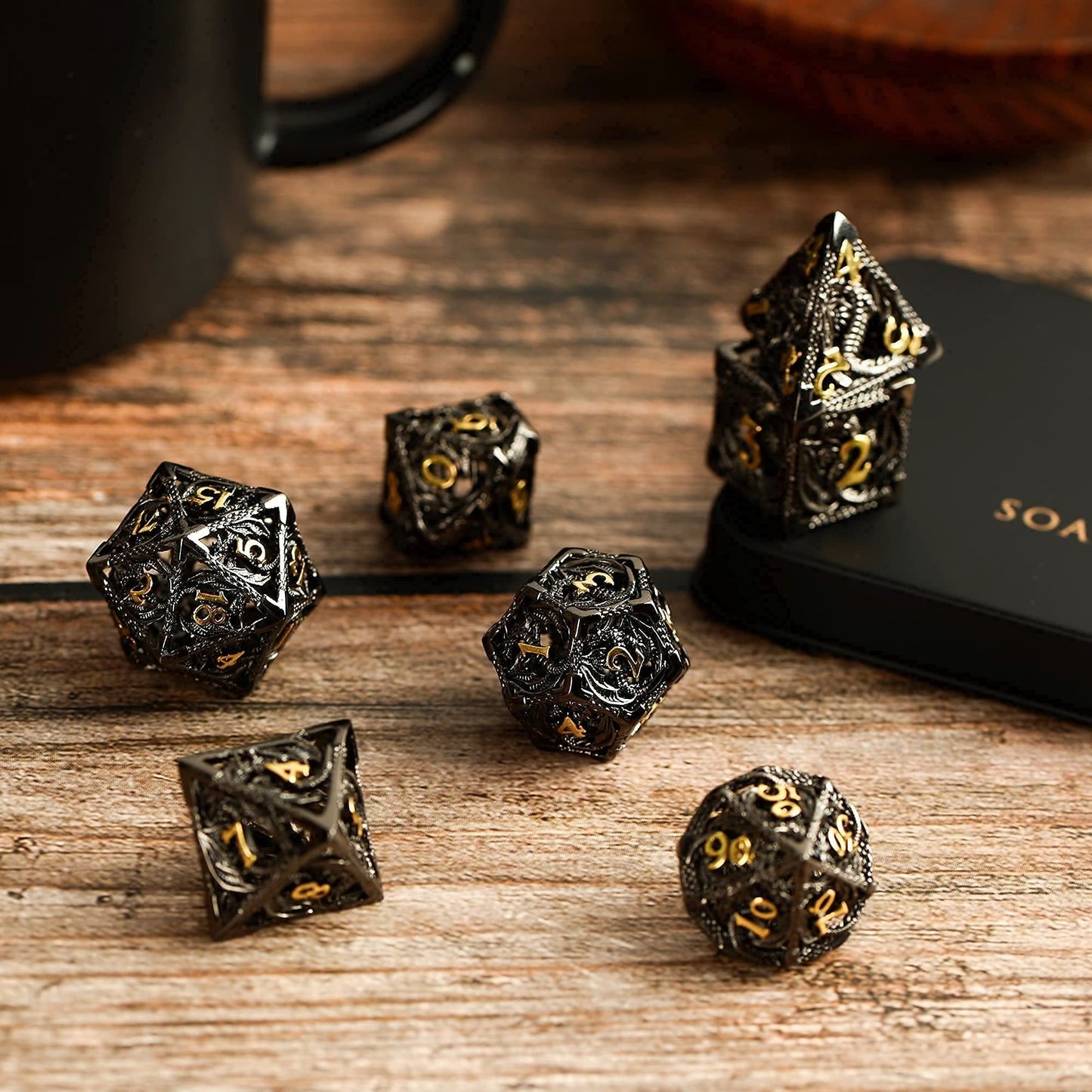 Hollow Metal Dragon Shaped Carving Dice Setš²BUY 2 FREE SHIPPING