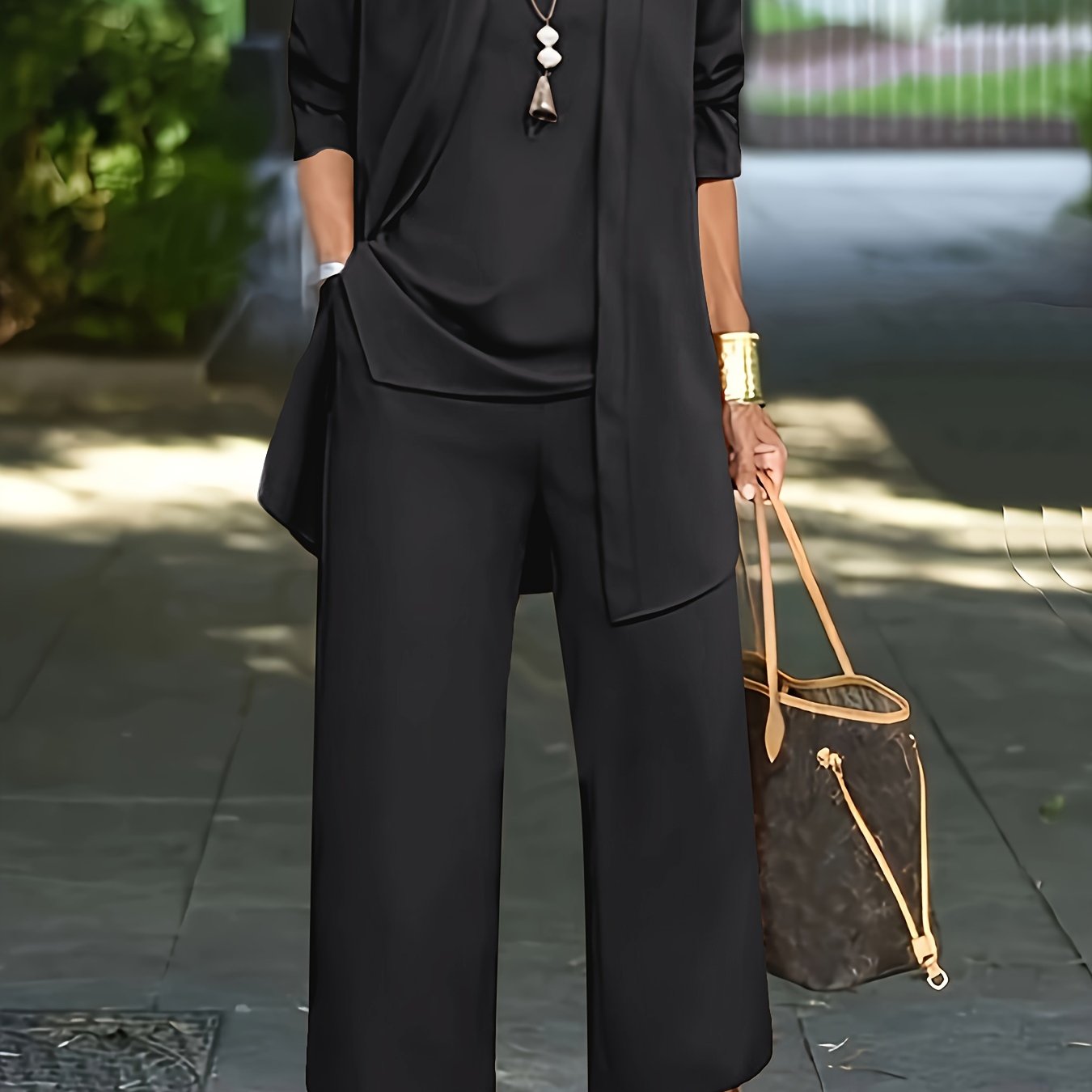 Women's Long Sleeve Casual 3-Piece Set (Cardigan & Top & Pants)