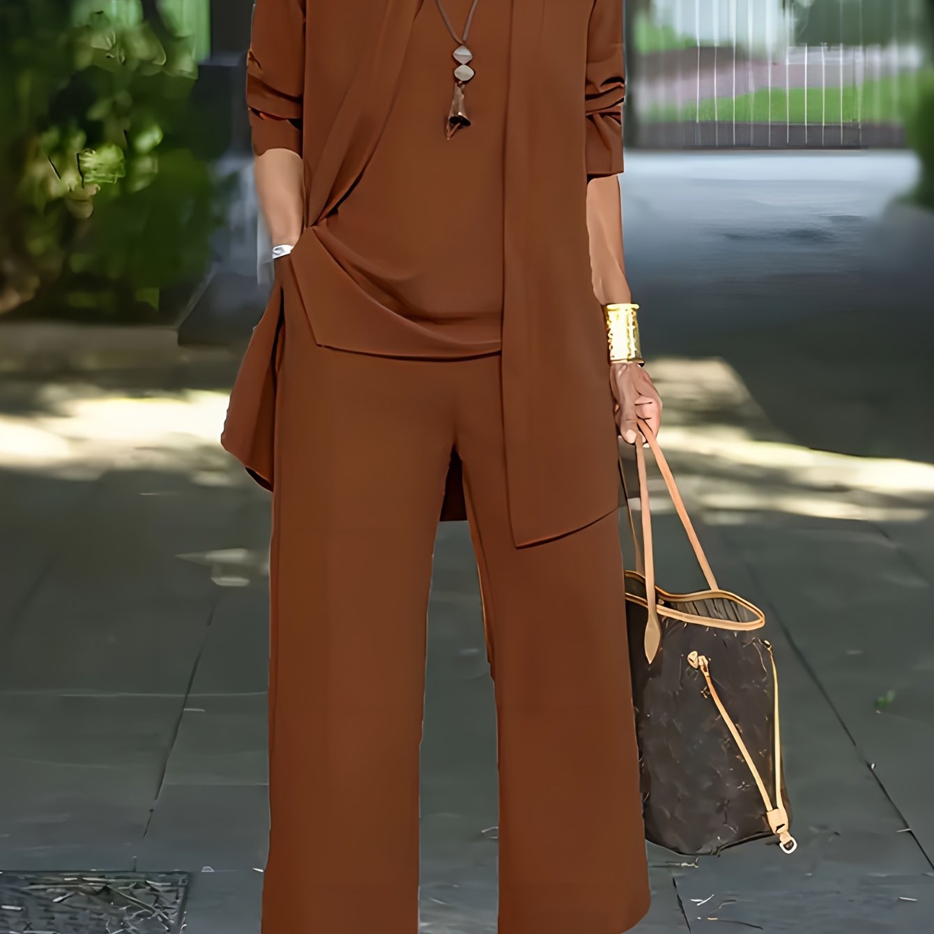 Women's Long Sleeve Casual 3-Piece Set (Cardigan & Top & Pants)