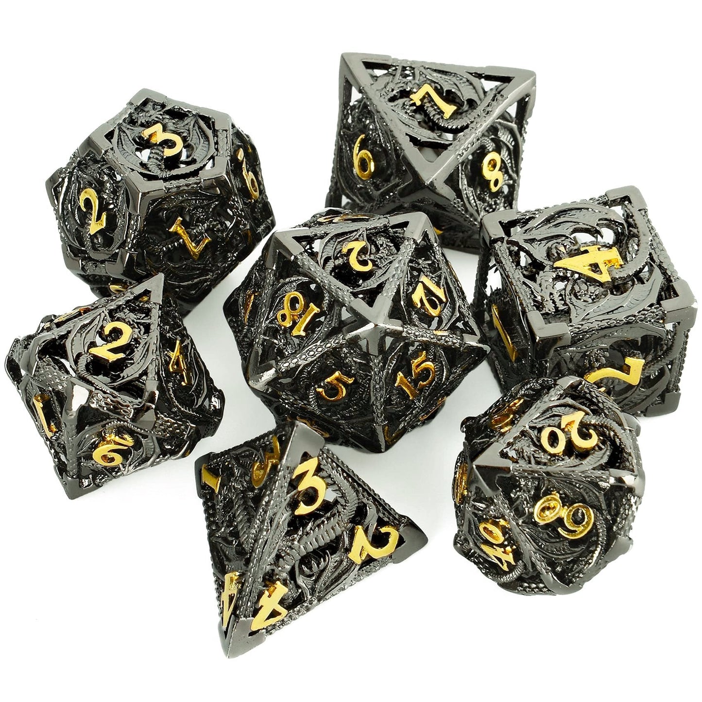 Hollow Metal Dragon Shaped Carving Dice Setš²BUY 2 FREE SHIPPING