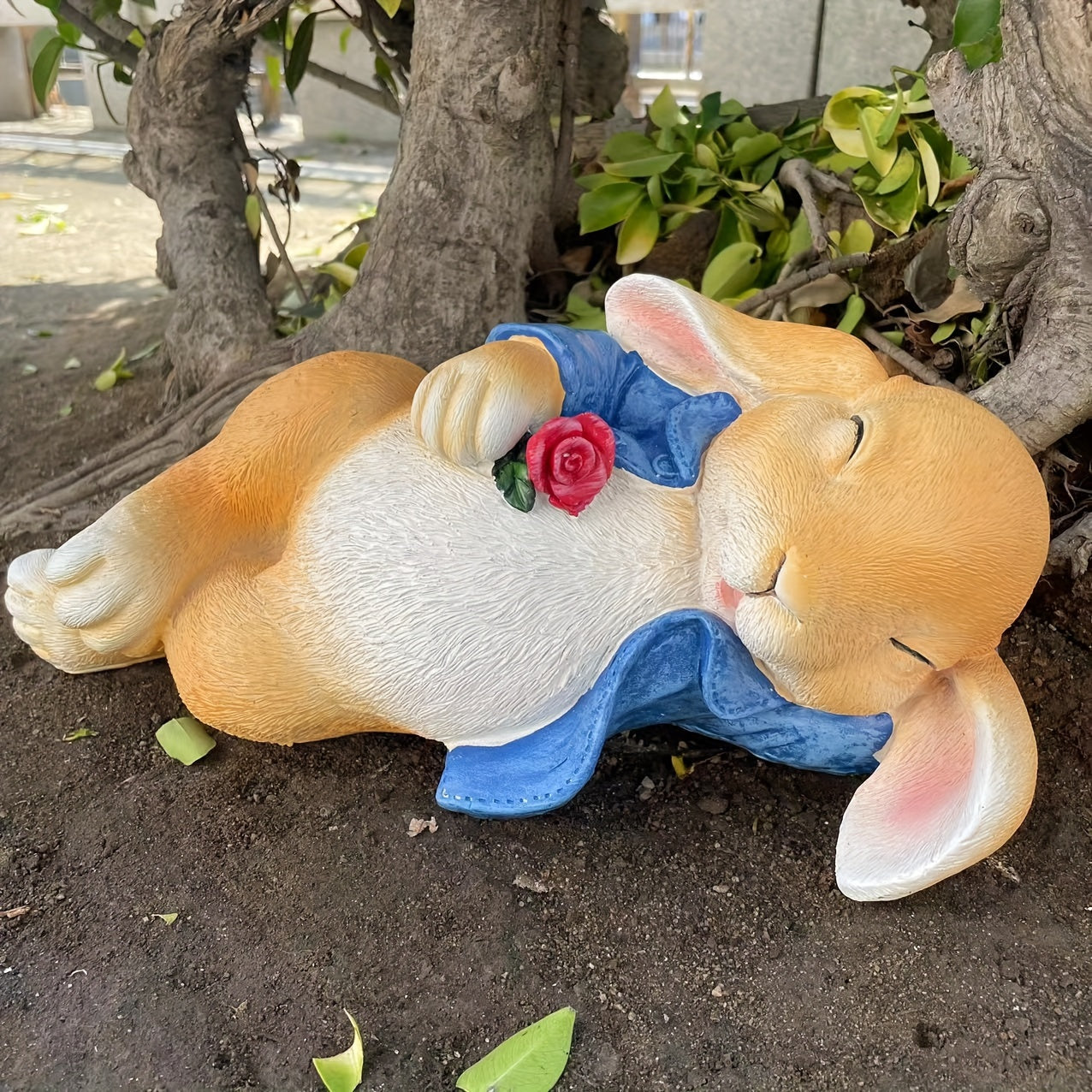 3D Cute Rabbit Garden Statue