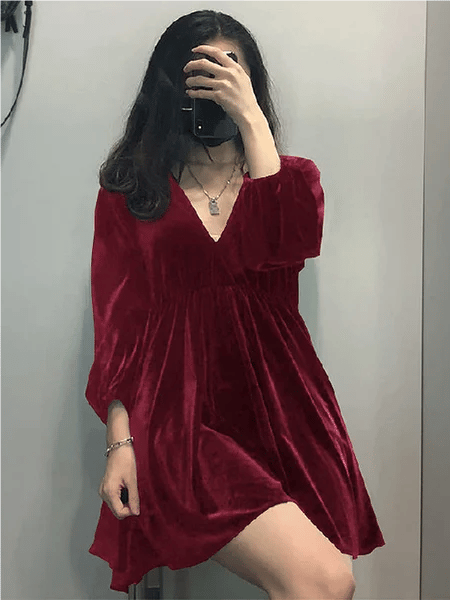 🎄🎁 Christmas Promotion 49% OFF - Velvet Mini Dress