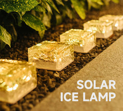 Solar LED Ice Brick Lamp Garden Path Lawn Lamp
