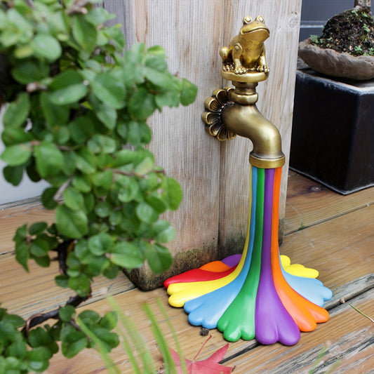 Flowing Rainbow Resin Statue