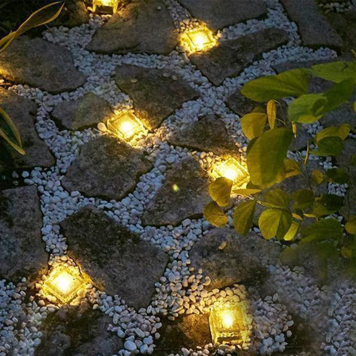Solar LED Ice Brick Lamp Garden Path Lawn Lamp