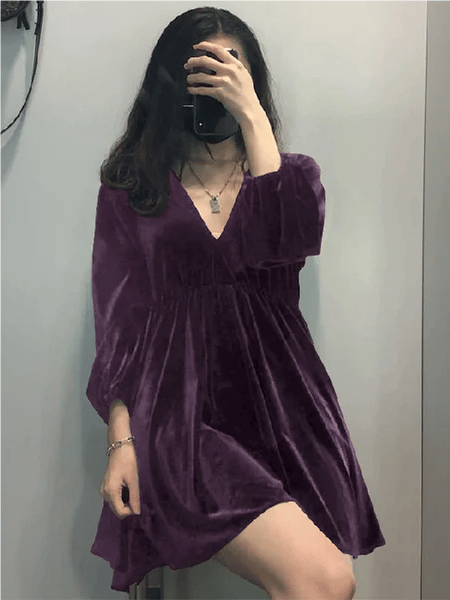 🎄🎁 Christmas Promotion 49% OFF - Velvet Mini Dress