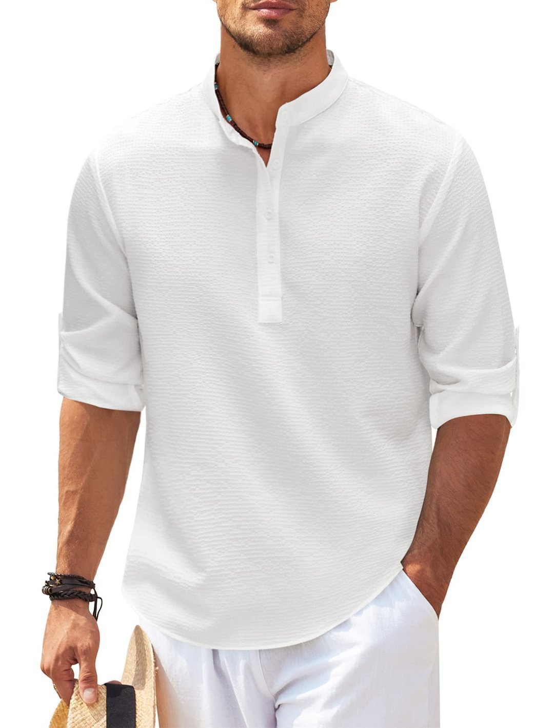 Men's Casual Cotton Shirt Ultimate Comfort and Style-BUY 2 FREE SHIPPING