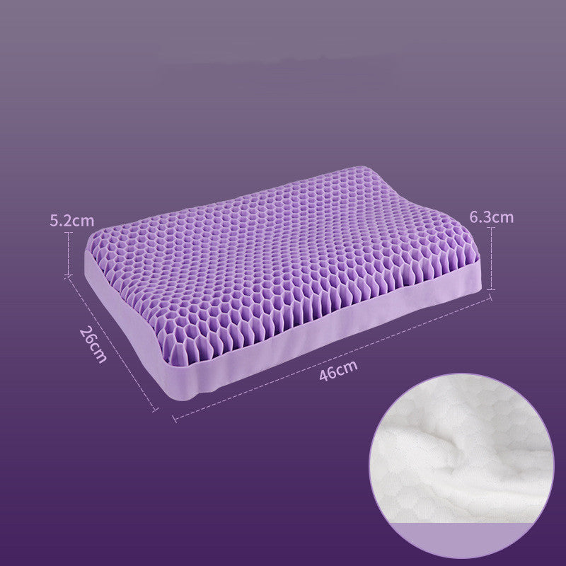 Pectin pillow washable lattice pillow neck protector TPE breathable elastic pillow