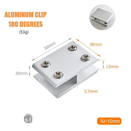Space Aluminum Glass Clip