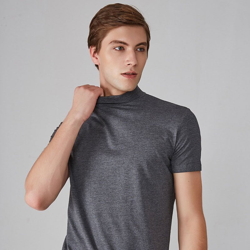 Men 's High Neck Slim Fit T-shirt-BUY 3 GET FREE SHIPPING