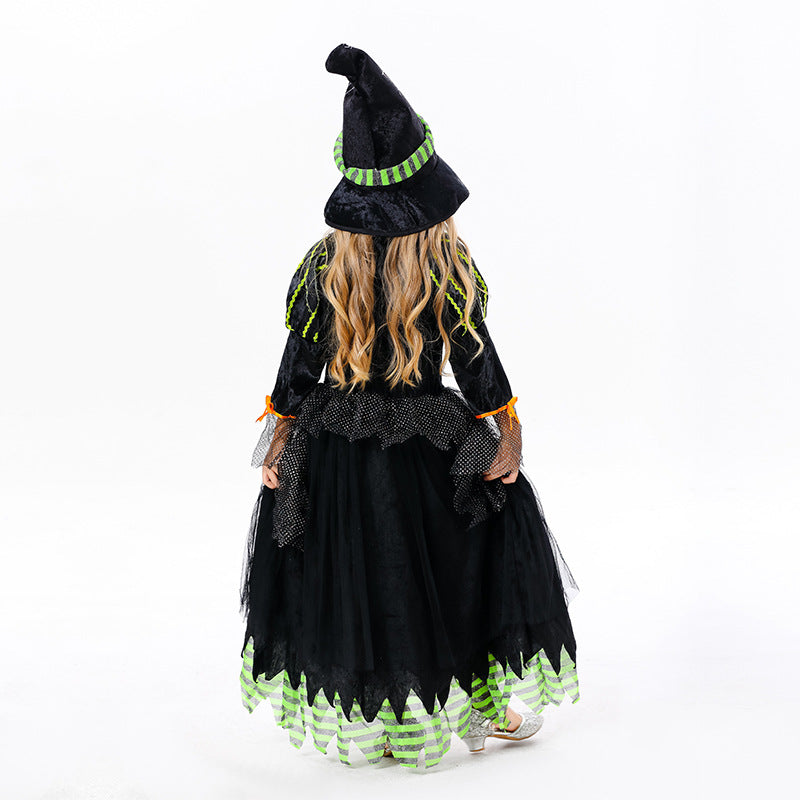 Halloween cosplay children's witch dress costume