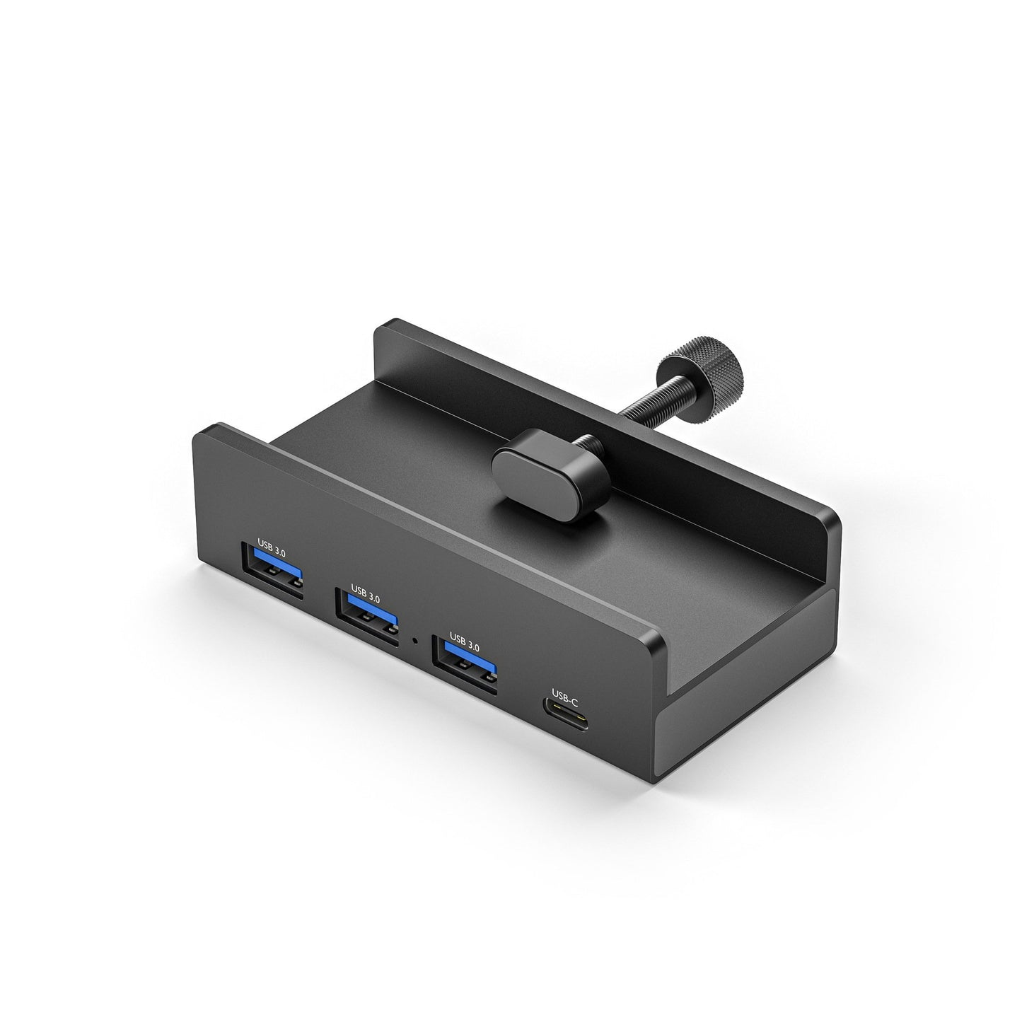 6-IN-1 Black Clip Dock 5Gbps USB 3.0 HUB Aluminum Alloy External Multi USB Splitter Adapter for Laptop Desktop