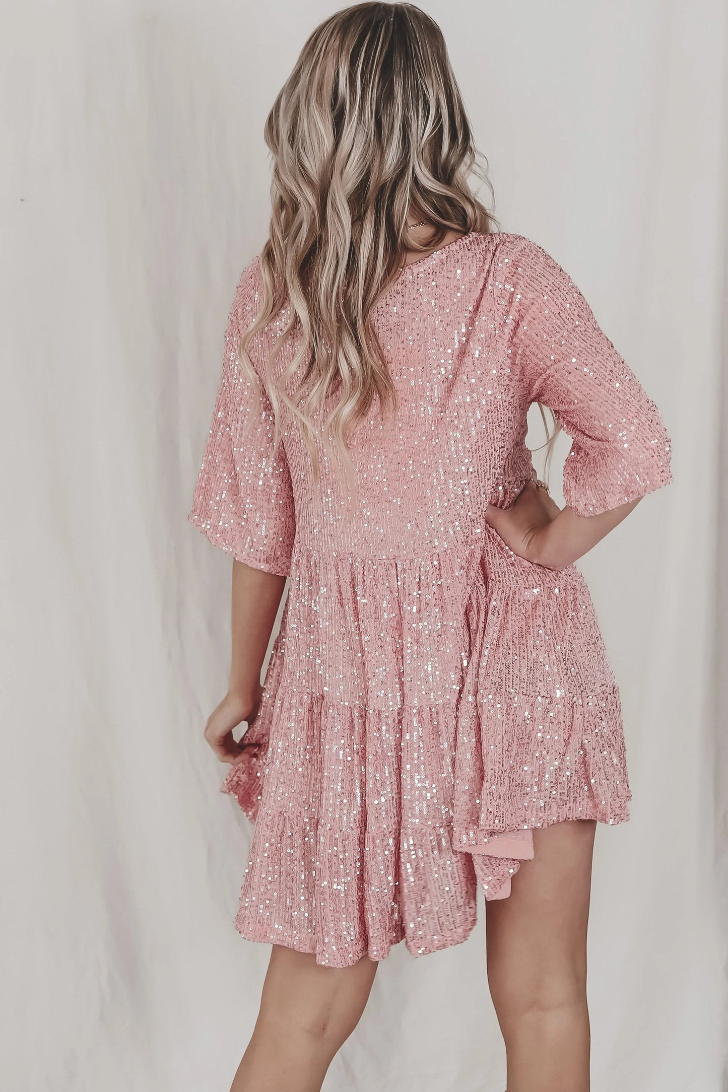 2023 Sequin Baby Doll Dress