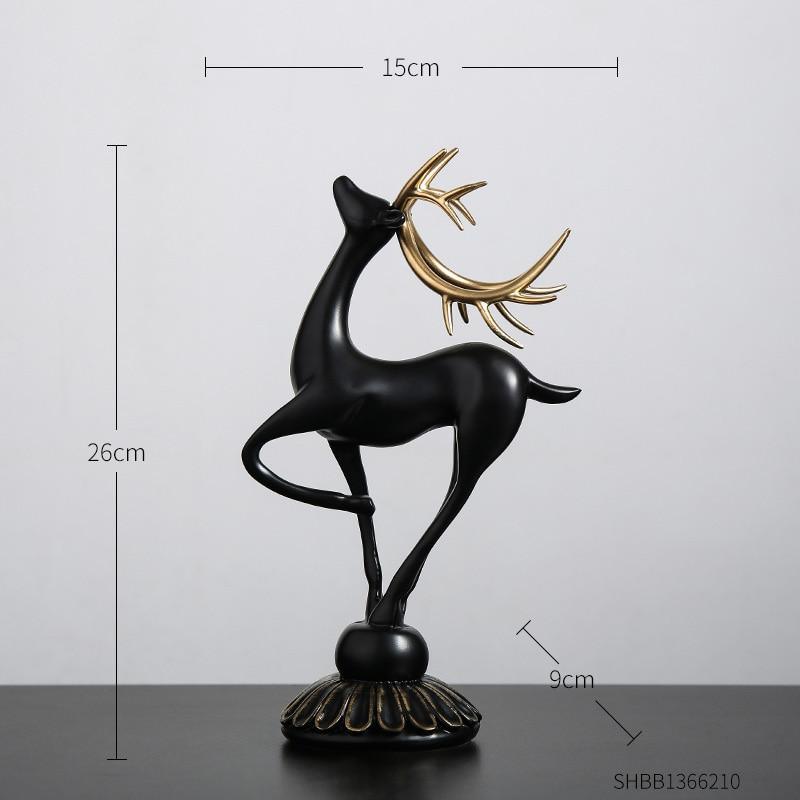 Handmade Golden Deer Animal Figurine