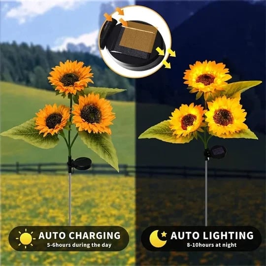 🌻MegaSale 49% OFF🌻Waterproof Solar Sunflower Light