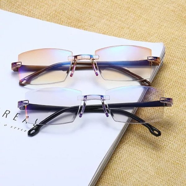 NEW DIAMOND-CUT BIFOCAL PROGRESSIVE & ANTI-BLUE EYEWEAR ULTRALIGHT READING GLASSES