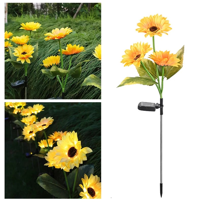 🌻MegaSale 49% OFF🌻Waterproof Solar Sunflower Light