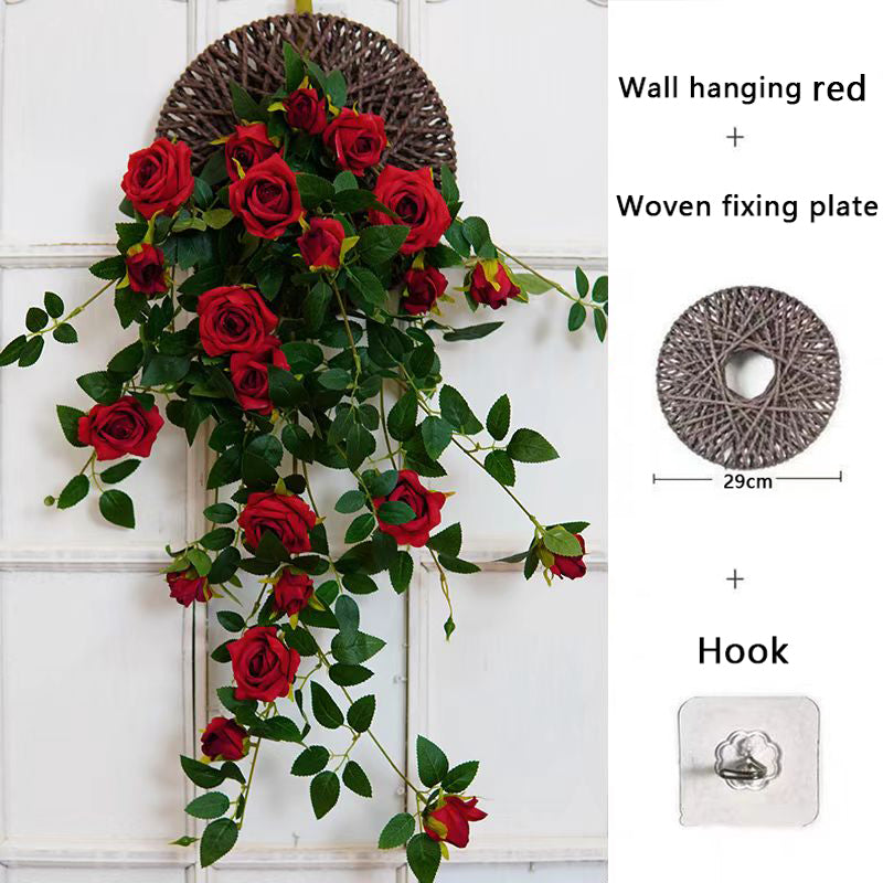 Artificial Rose Wall Hanging Artificial flowers for Outdoor /Living Room Decoration