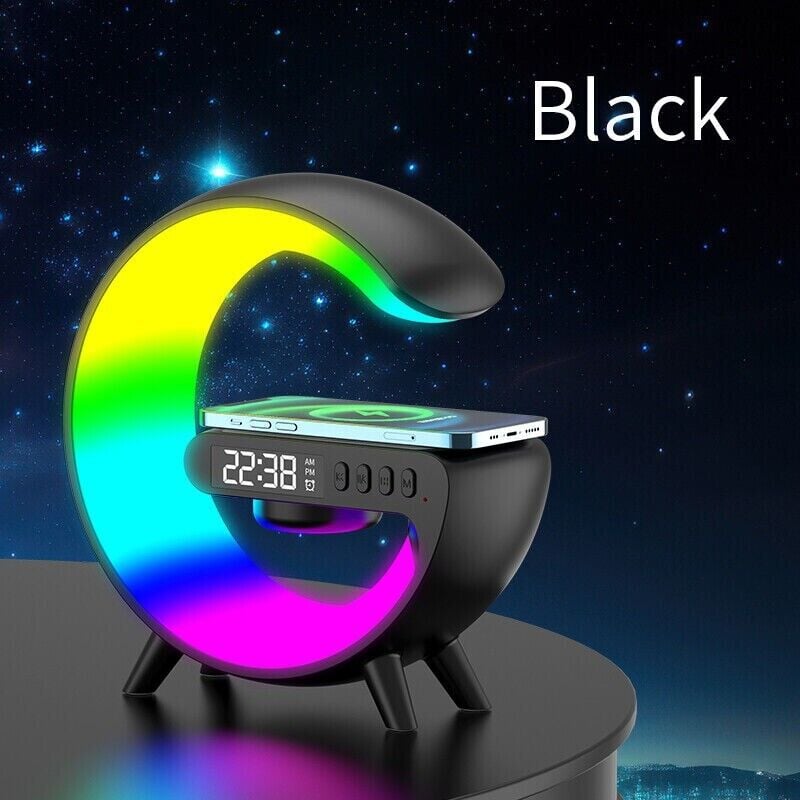 🎁Last Day 49% OFF - Multifunctional Bluetooth Speaker-Colorful Atmosphere Light Wireless Charging and Clock All-in-one Machine