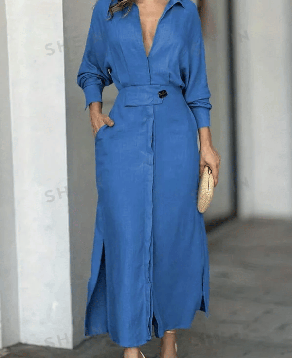 LAST DAY SALE-49% OFF 2024 Cotton And Linen Solid Color Maxi Dress