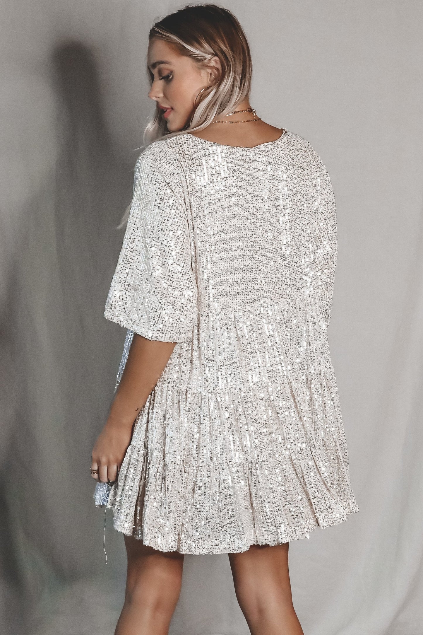 2023 Sequin Baby Doll Dress