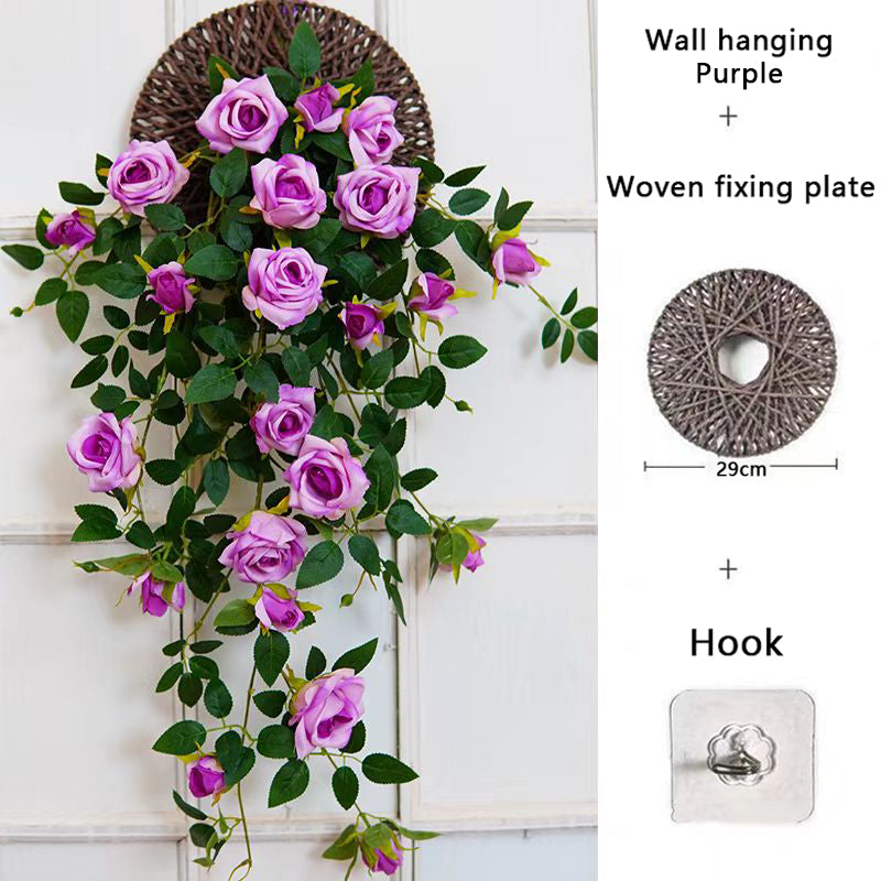 Artificial Rose Wall Hanging Artificial flowers for Outdoor /Living Room Decoration