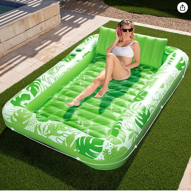 Inflatable Tanning Pool Lounger Float for Adults