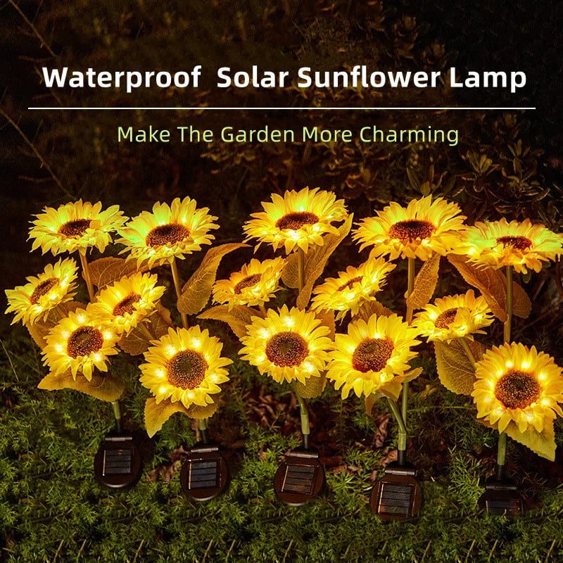 🌻MegaSale 49% OFF🌻Waterproof Solar Sunflower Light