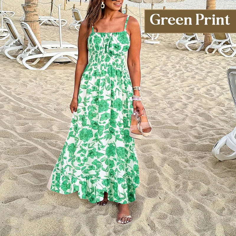 Hot Sale - 45% OFF Floral Cami Maxi Dress With Pockets