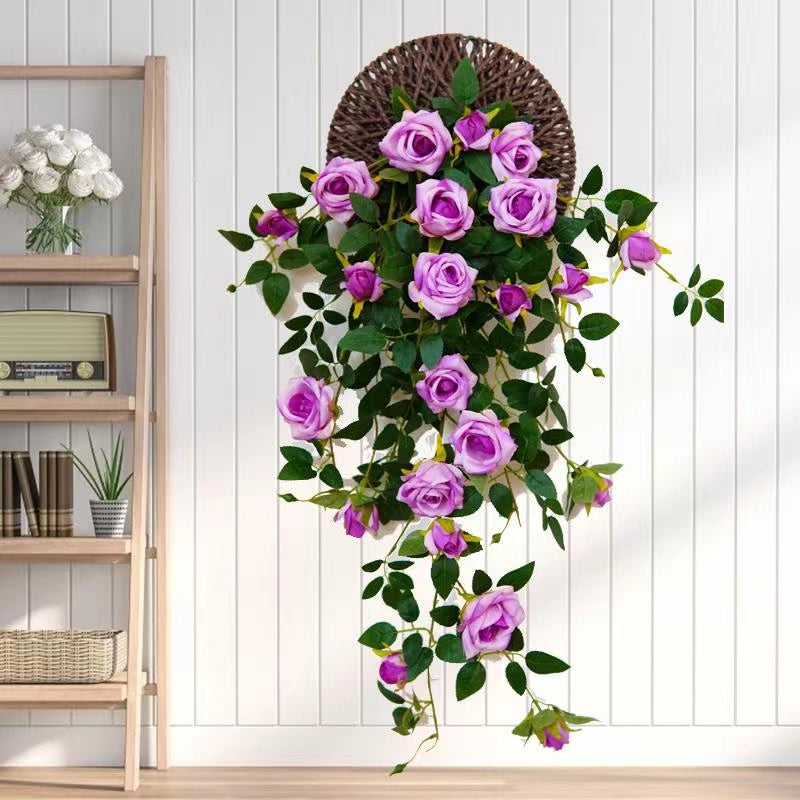 Artificial Rose Wall Hanging Artificial flowers for Outdoor /Living Room Decoration