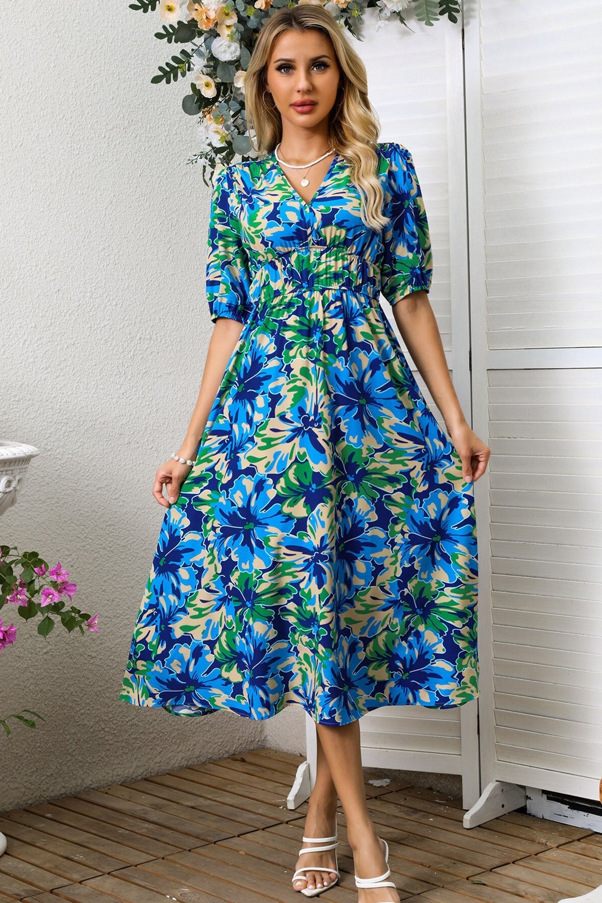 Fashion printed women's dress