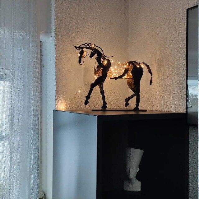 🔥The second 30% OFF🔥New Horse Sculpture “Adonis” – Quality Handmade from Metal, Abstract but Modern and Realistic Art