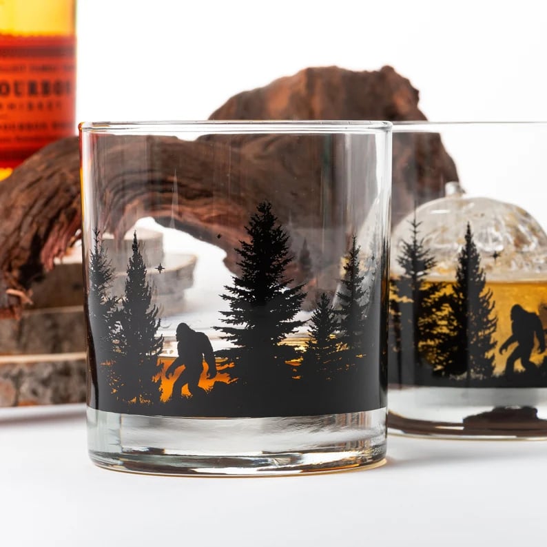 Whiskey Glasses - Bigfoot Themed Tumbler Glass Set