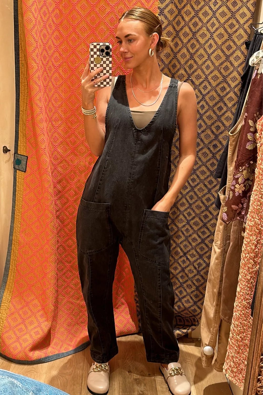 Denim Jumpsuit With Pockets (Buy 2 Free Shipping)