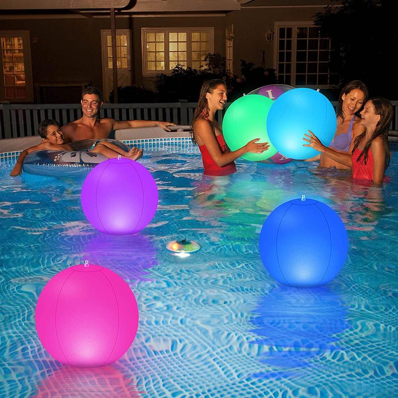 Pool Decoration🎉LED Light 16 Colors Luminous Beach Ball