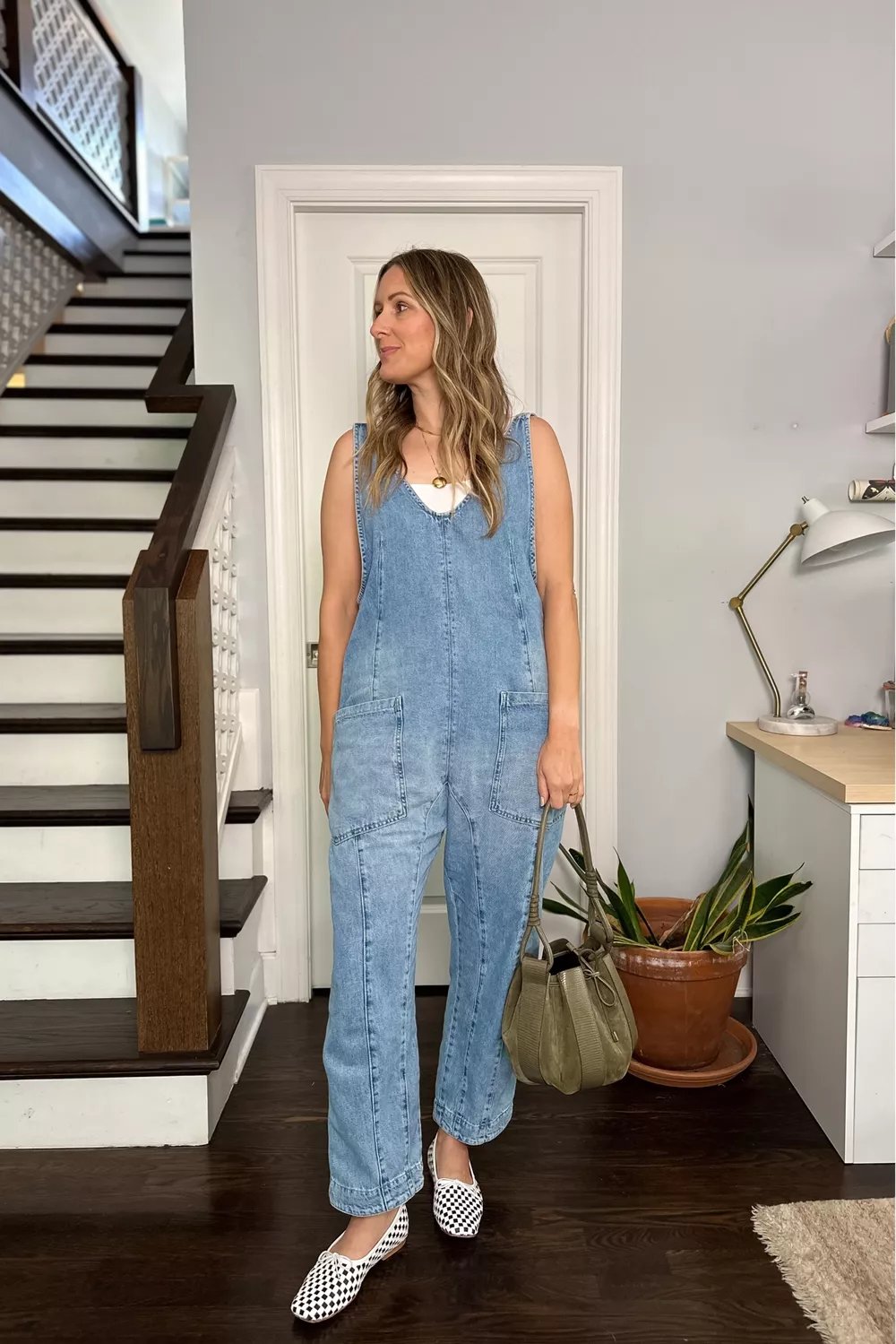 Denim Jumpsuit With Pockets (Buy 2 Free Shipping)