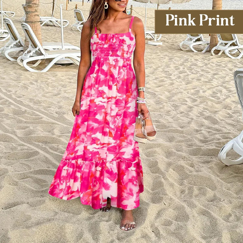 Hot Sale - 45% OFF Floral Cami Maxi Dress With Pockets