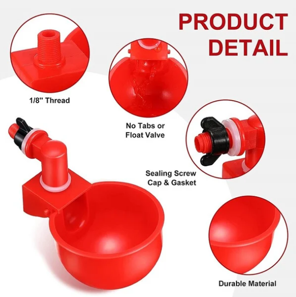 Automatic Chicken Water Cup Waterer Kit for Poultry