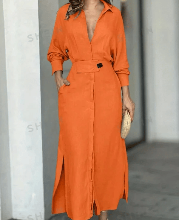 LAST DAY SALE-49% OFF 2024 Cotton And Linen Solid Color Maxi Dress