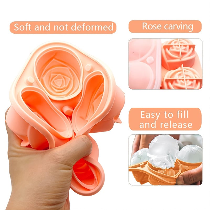 👍 Buy 2 Get 1 Free - Rose Shaped Ice Mold 🌹🧊